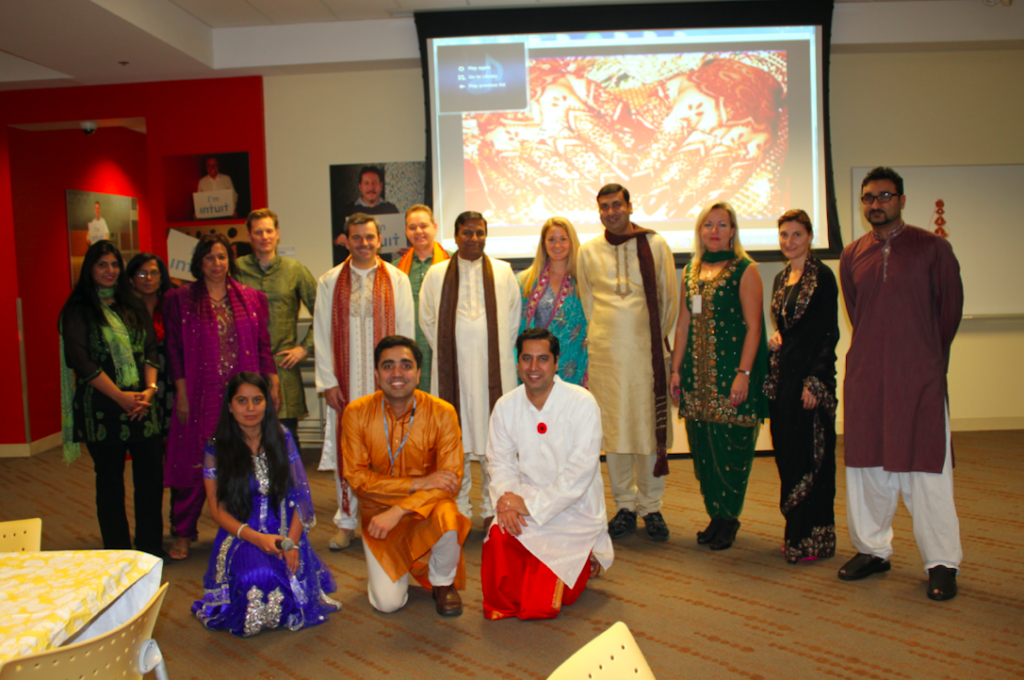 Celebrating DIWALI with my previous Intuit team