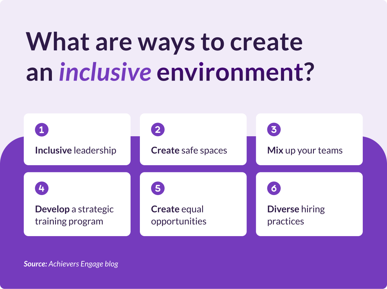 Ways to create and include inclusive environment