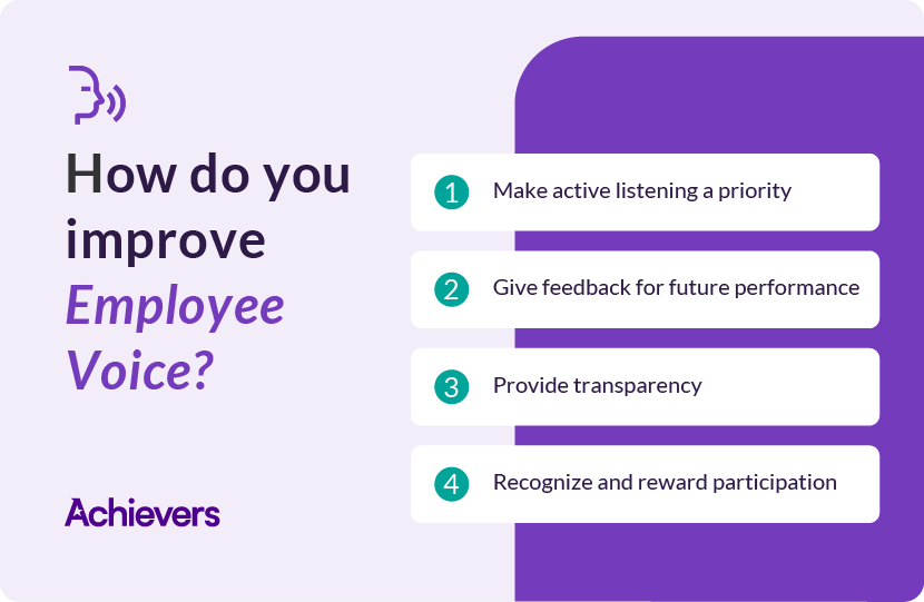 How do you improve employee voice