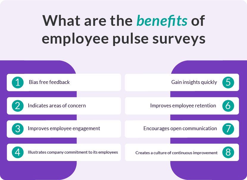 Benefits of employee pulse surveys
