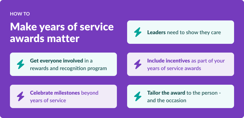 5 steps on how to make years of service awards matter