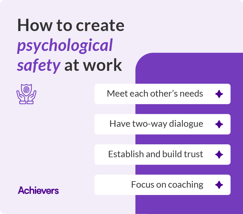 How to create psychological safety at work