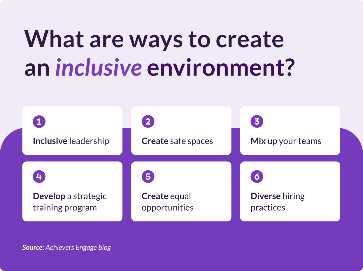 Ways to create an inclusive environment