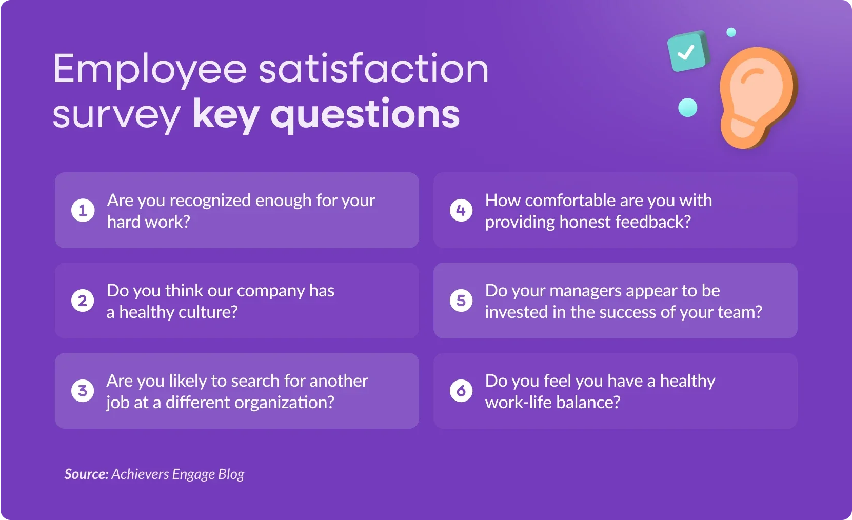 Employee Satisfaction Survey Key Questions