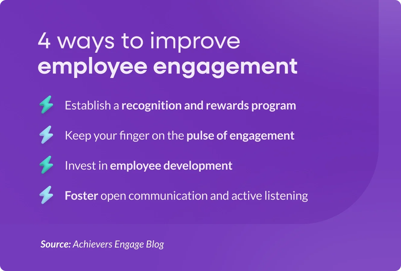 4 ways to improve employee engagement